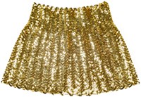 Mini Rokje Pailletten Goud voor dames (voorbeeld)