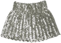 Mini Rokje Pailletten Zilver voor dames (voorbeeld)