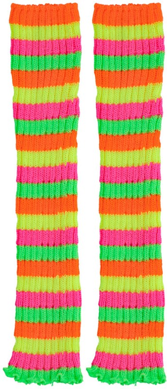 Beenwarmers Neon Gestreept Smal (product)