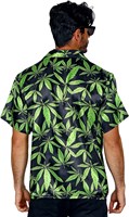 Reggae Blouse Cannabis voor heren (achterkant)