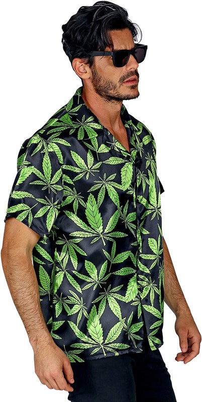 Reggae Blouse Cannabis voor heren (zijkant)