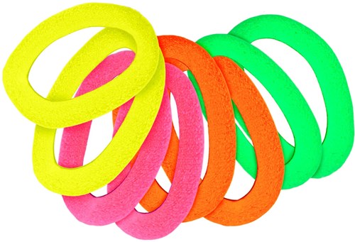 Neon Haarbandjes Disco Eighties - 8st (product)
