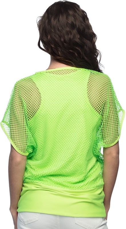 Visnet Top Neon Groen - M/L (achterkant)