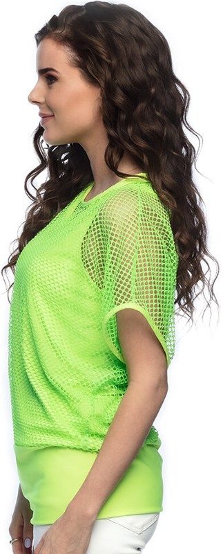 Visnet Top Neon Groen - M/L (zijkant)
