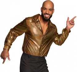 Disco Blouse Shiny Gold