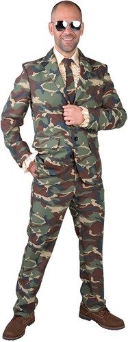 Herenkostuum Camouflage Leger