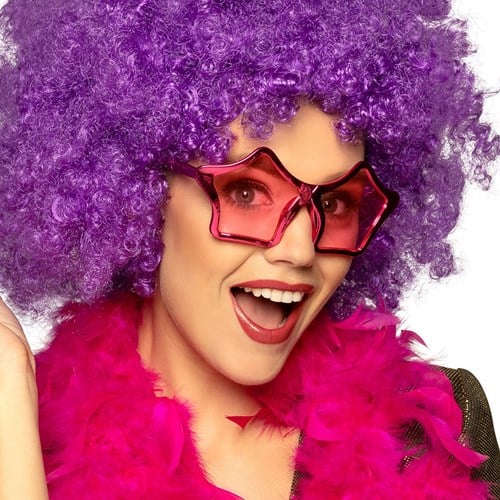 Bril Disco Stars Roze