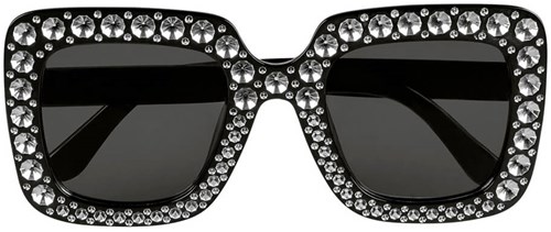 Bril Bling Bling Zwart (voorkant)