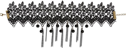 Halsband/Choker met Zwarte Parels (alleen product)