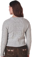Dames Trachten Vest Wanda Lichtgrijs (achterkant)