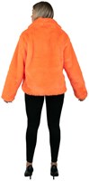 Carnavals Bontjas Neon Oranje voor dames (achterkant)