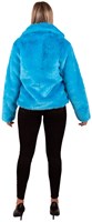 Carnavals Bontjas Neon Blauw voor dames (achterkant)