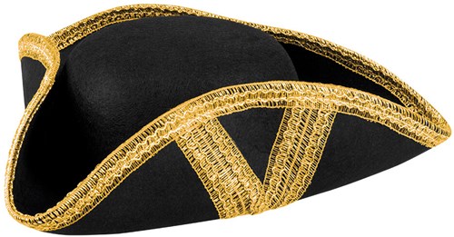 Piratenhoed Driesteek Zwart-Goud (product)