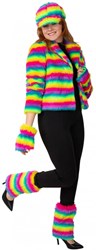 Carnavals Bontjas Regenboog Streep voor dames