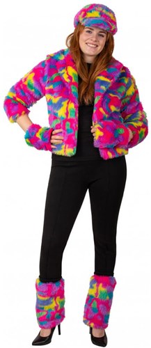 Carnavals Bontjas Regenboog voor dames