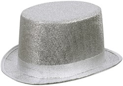 Hoge Hoed Lurex Zilver
