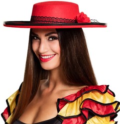Hoed Senorita Rood-Zwart