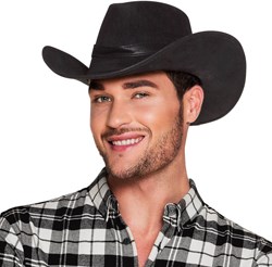 Cowboyhoed Luxe (nepleer) Zwart 