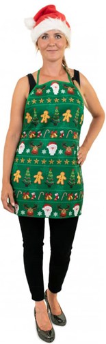 Kerst Schort Merry Christmas Groen