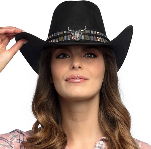 Cowboyhoed Django Zwart (voorbeeld)
