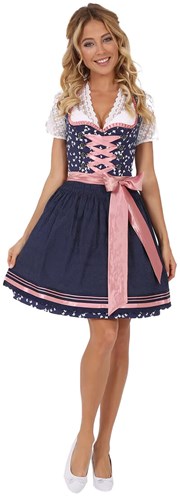 Dirndl Rachel Blauw (50cm) - 2dlg.