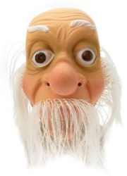 Plastic Abraham Masker met Haar