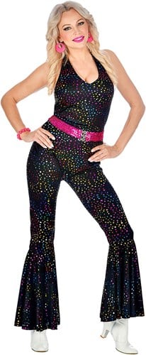Jumpsuit Disco Seventies Multi Dots