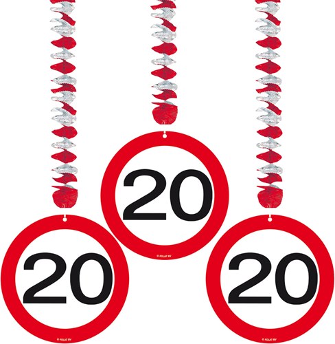 Hangdeco 20 Jaar Verkeersbord