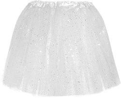 Tule Rokje Wit met Glitter