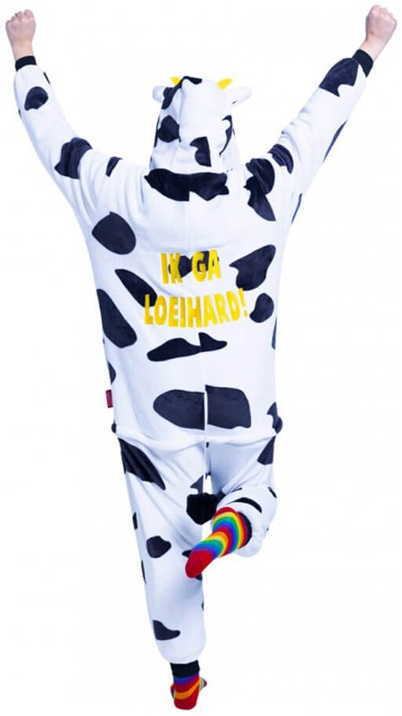 Onesie Koe - Ik ga Loeihard (achterkant)