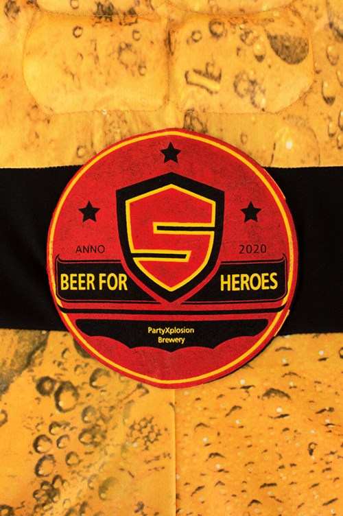 Herenkostuum Superpils Man (detail riem)