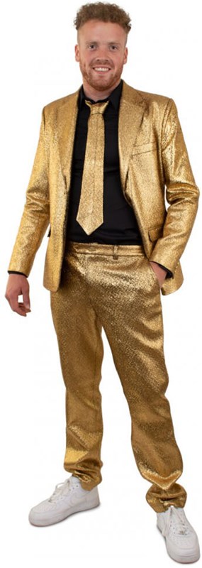 Herenkostuum Metallic Goud Luxe