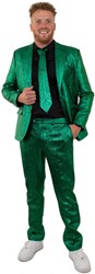 Herenkostuum Metallic Groen Luxe