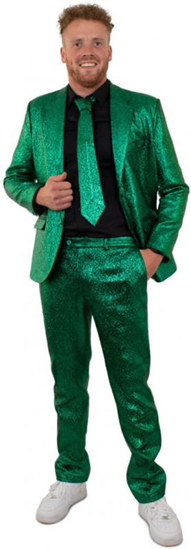 Herenkostuum Metallic Groen Luxe