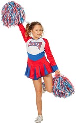 Cheerleader Outfit Rood/Wit/Blauw voor meisjes