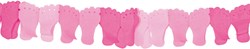 Slinger Voetjes Papier Roze 6mtr