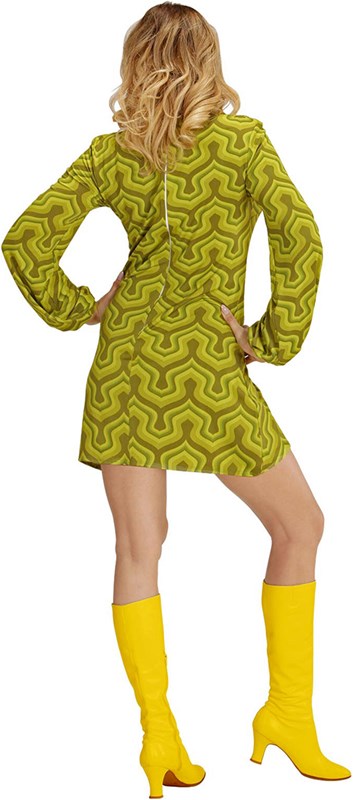 Jurkje Disco Seventies Retro Groen (achterkant)