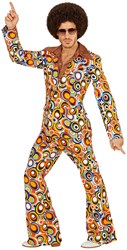Heren Disco Seventies Outfit Cirkels