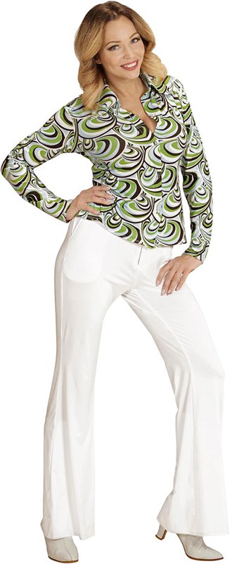 Dames Disco Blouse Seventies Groovy Waves (2)