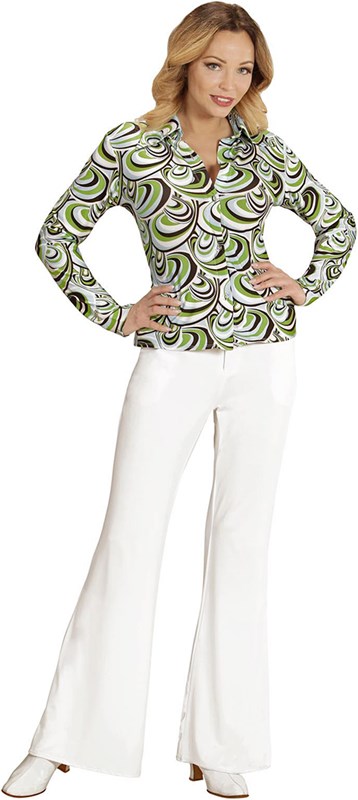 Dames Disco Blouse Seventies Groovy Waves (3)