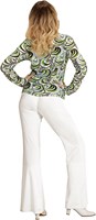 Dames Disco Blouse Seventies Groovy Waves (achterkant)