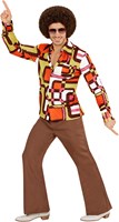 Heren Disco Blouse Seventies Hippie Retro (2)