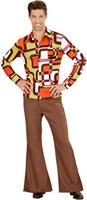 Heren Disco Blouse Seventies Hippie Retro (3)