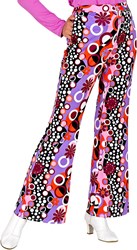 Dames Disco Broek Seventies Bubbles