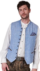 Tiroler Trachten Vest Platzhirsch Blauw