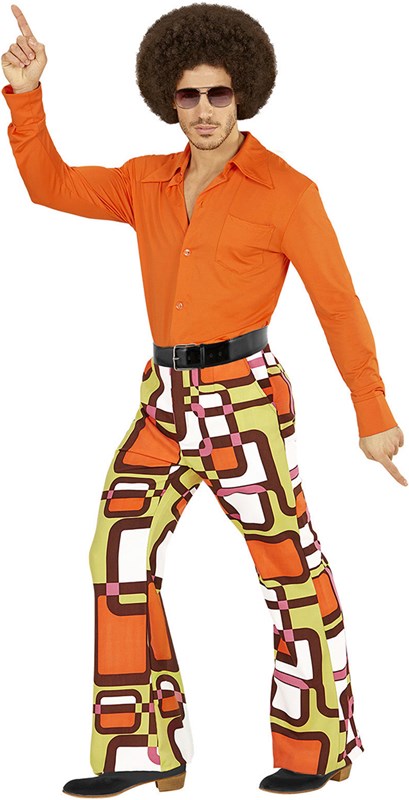 Heren Disco Broek Seventies Hippie Retro (2)