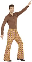 Heren Disco Broek Seventies Groovy Swirl (voorbeeld)