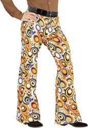 Heren Disco Broek Seventies Cirkels