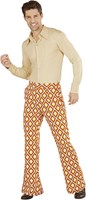Heren Disco Broek Seventies Groovy Ruit (3)