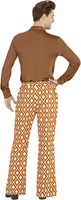 Heren Disco Broek Seventies Groovy Ruit (achterkant)